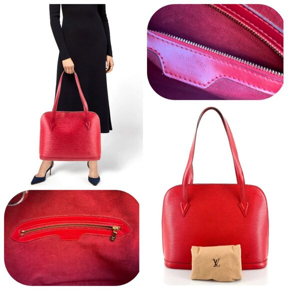 Louis Vuitton Epi Leather Red Lussac Shoulder bag - Picture 1 of 16